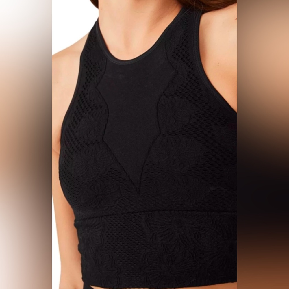 FP Movement Every Single Time Floral Bra NWOT Black XS/S - Picture 2 of 11